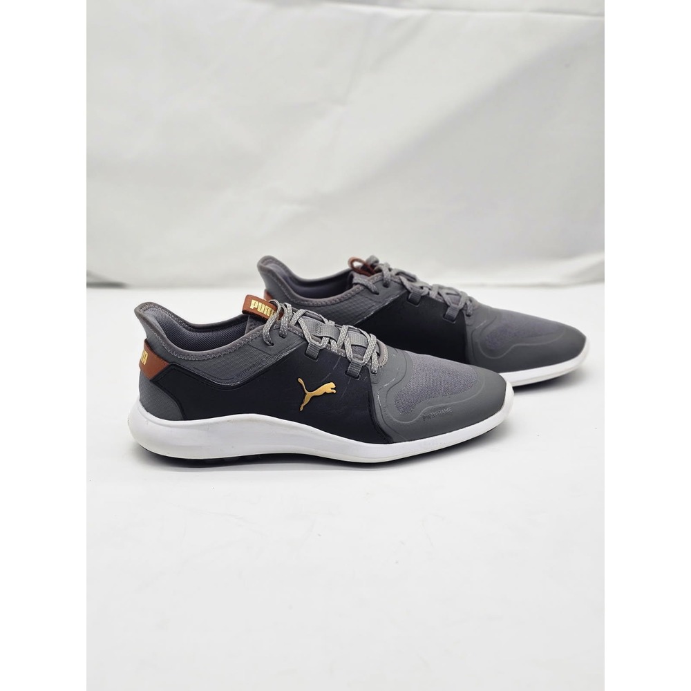 Puma Ignite Fasten8 Golf Shoes Mens 9.5 Grey Black 193000-01 Spikeless - Picture 8 of 13